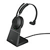 Jabra Evolve 2 65 UC Wireless Bluetooth Mono Headset USB-C schwarz Ladestation