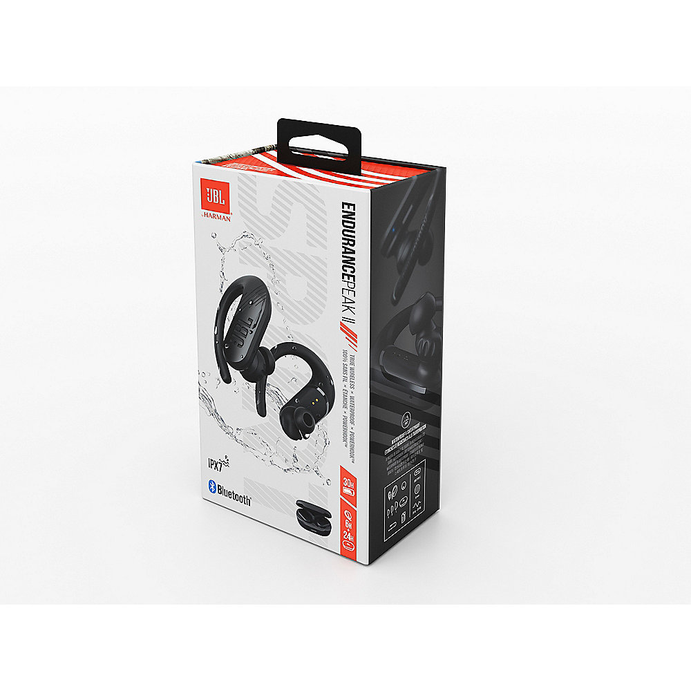 JBL ENDURANCE PEAK II True Wireless In Ear-Kopfhörer BT mit Mikrofon schwarz