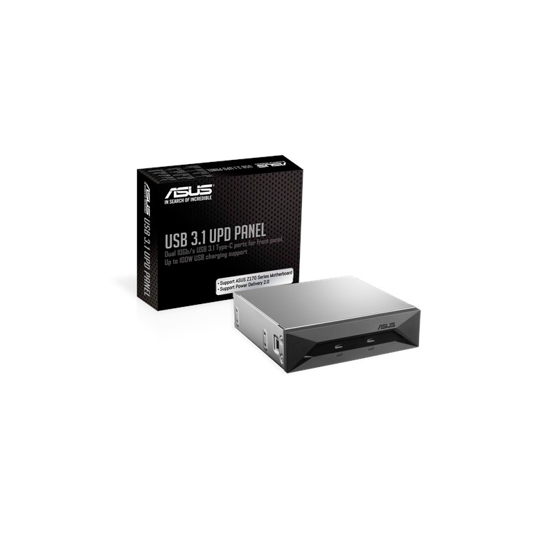 Asus  USB 3.1 Front Panel 5.25″ schwarz (2x Typ C) | 04712900133806