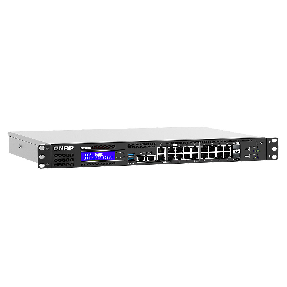 QNAP QGD-1602P-C3558-8GB Switch Web Managed 18 Port 2,5Gbps PoE, 2 SFP+