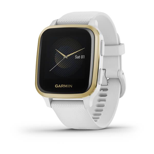 Garmin Venu Sq GPS-Fitness-Smartwatch weiß/gold HF-Messung ++ Cyberport