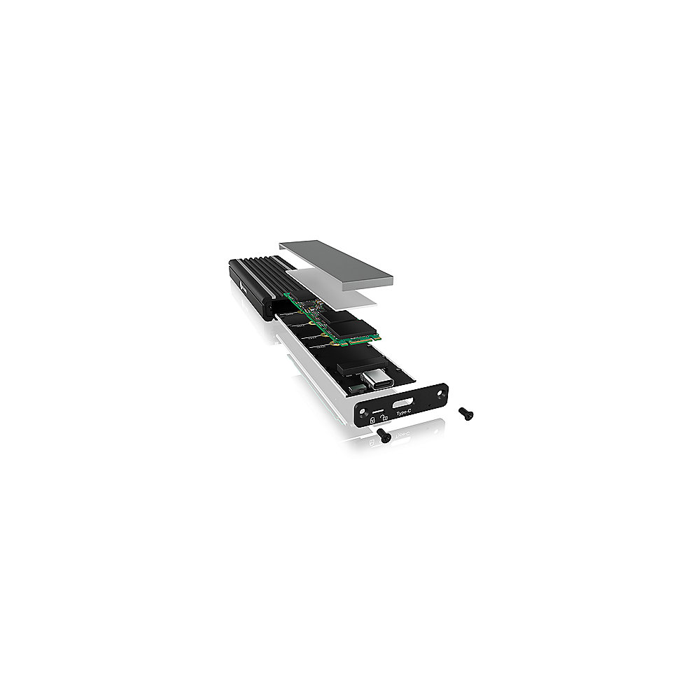 RaidSonic Icy Box IB-1824ML-C31 USB Type-C Gehäuse für M.2 NVMe SSD beleuchtet