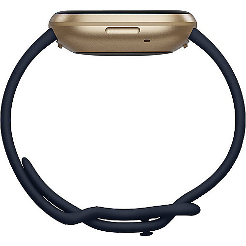 Fitbit Versa 3 Gesundheits- und Fitness-Smartwatch, GPS, Alu Gold, Band blau
