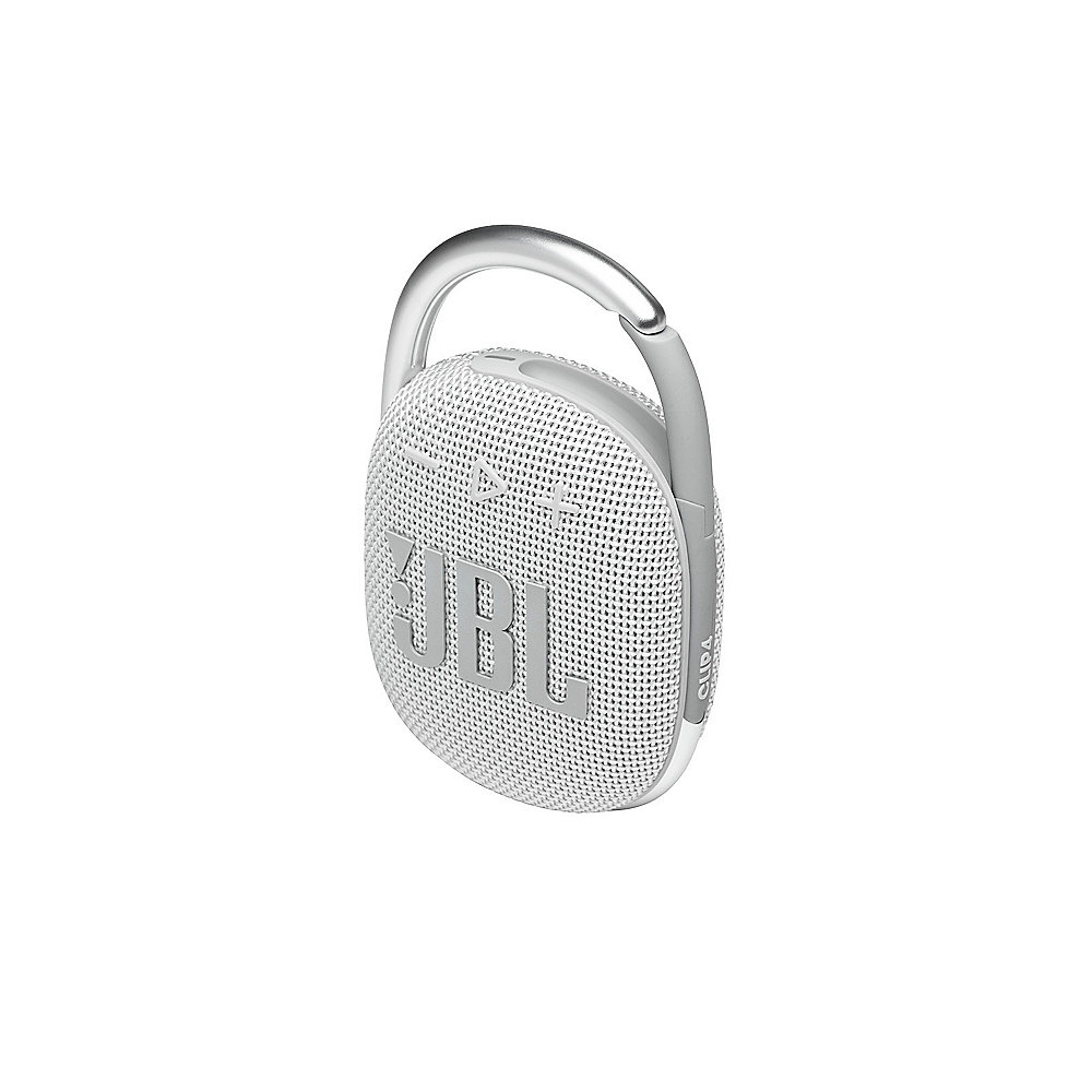 JBL Clip 4 weiß Tragbarer Bluetooth-Lautsprecher wasserdicht nach IP67