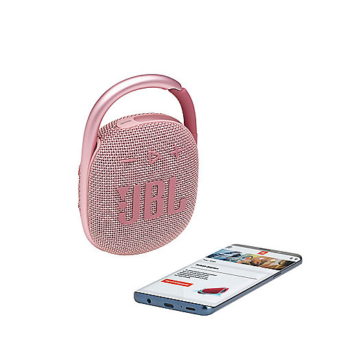 JBL Clip 4 pink Tragbarer Bluetooth-Lautsprecher wasserdicht nach IP67