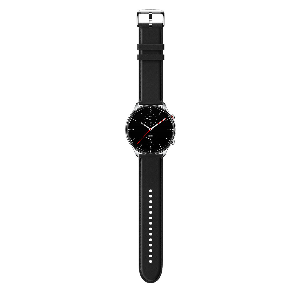 Amazfit GTR 2 Classic 47mm Smartwatch Edelstahlgehäuse, schwarzes Armband