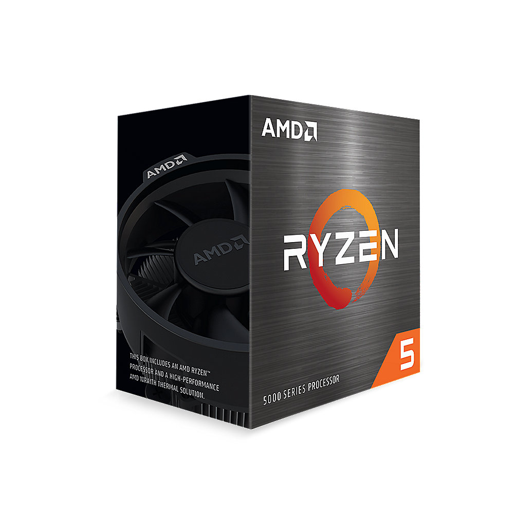 AMD Ryzen 5 5600X (6x 3.7 GHz) 36 MB Sockel AM4 CPU BOX (Wraith Spire Kühler)