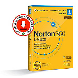Norton LifeLock Norton 360 Deluxe 25GB 3 Ger&auml;te 1 Jahr ESD DE