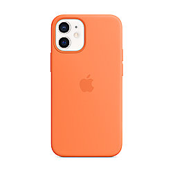 Apple Original iPhone 12 Mini Silikon Case mit MagSafe Kumquat