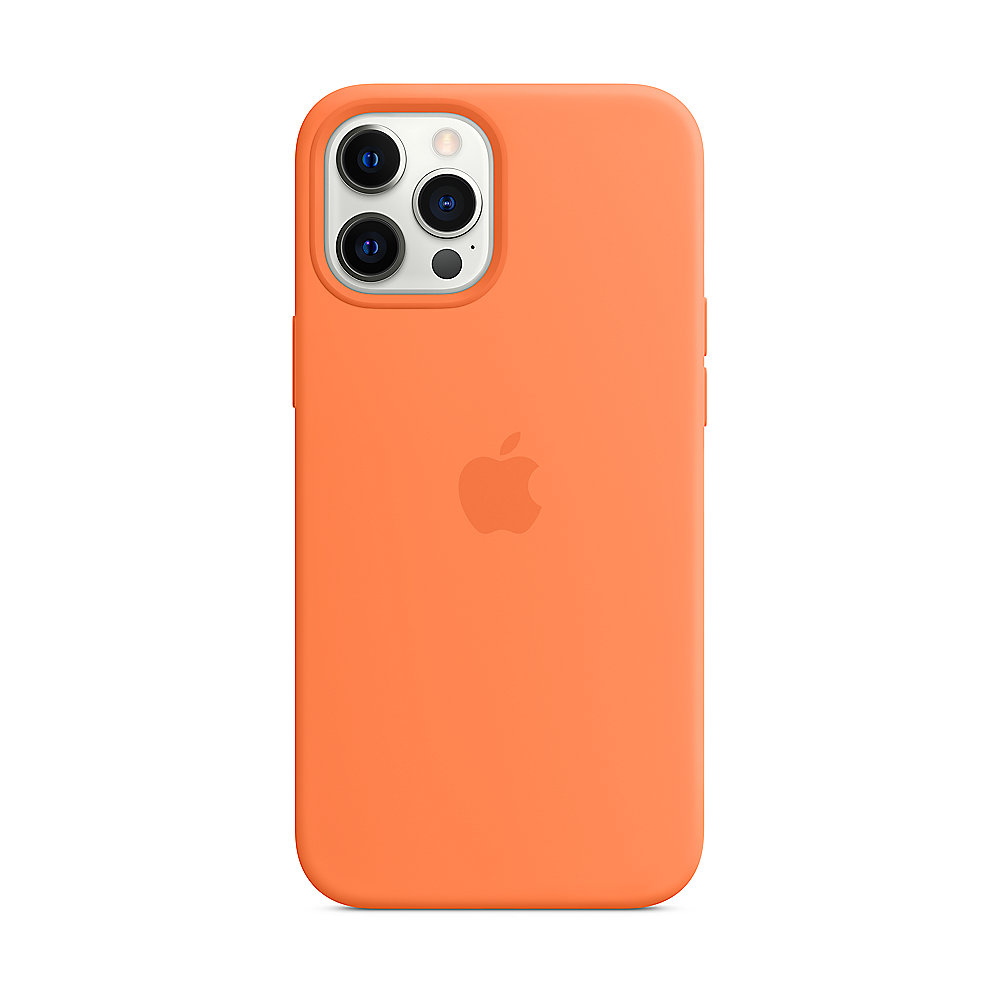 Apple Original iPhone 12 Pro Max Silikon Case mit MagSafe Kumquat