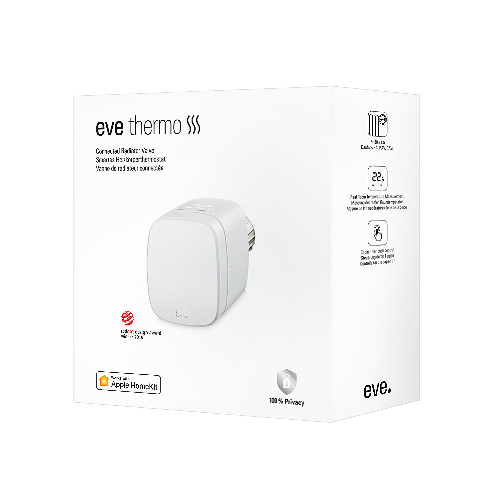 Eve Thermo 2er Set Heizkörperthermostat &amp; Eve Energy smarte Steckdose