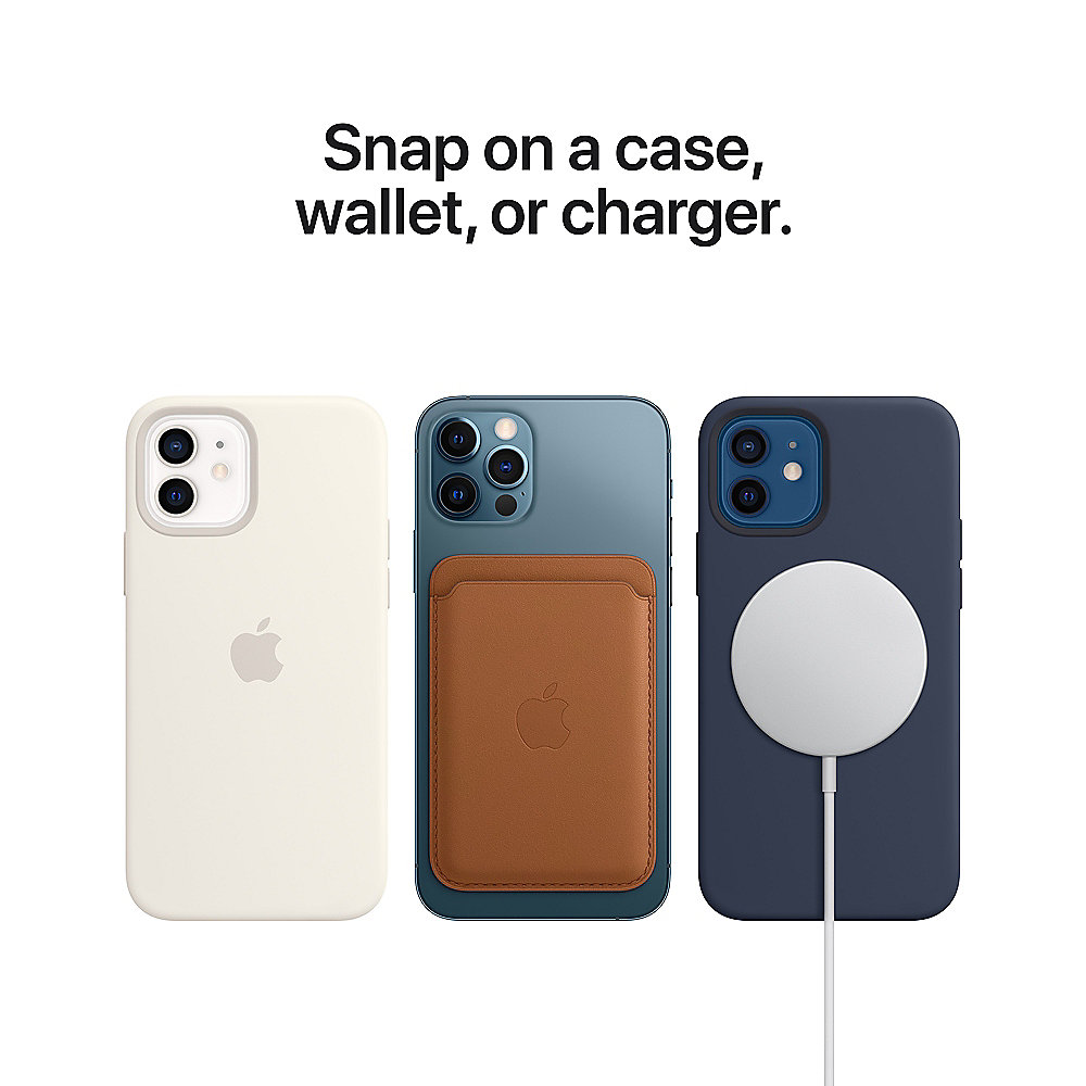 Apple Original iPhone 12 Pro Max Leder Case mit MagSafe Schwarz