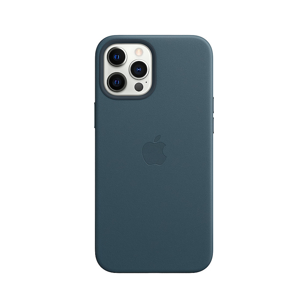 Apple Original iPhone 12 Pro Max Leder Case mit MagSafe Baltischblau