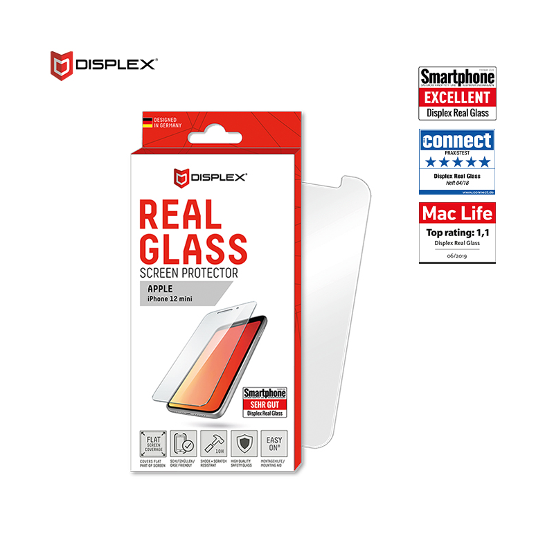 Displex  Displayschutz Real Glass für iPhone 12 mini clear | 04028778110444