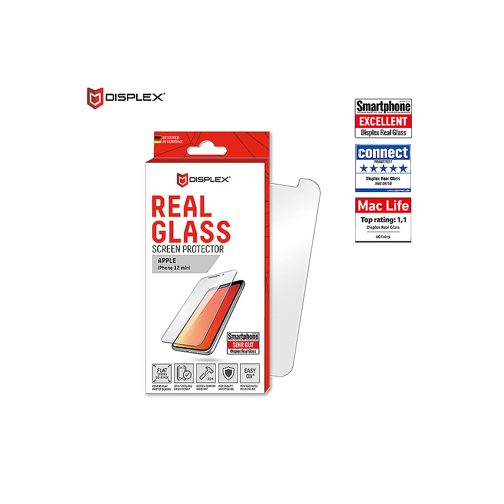 Displex Displayschutz Real Glass für iPhone 12 mini clear
