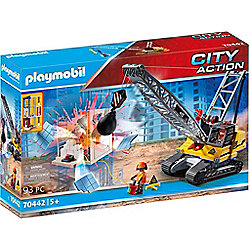 PLAYMOBIL - City Action Konstruktions-Spielset Seilbagger mit Bauteil (70442)