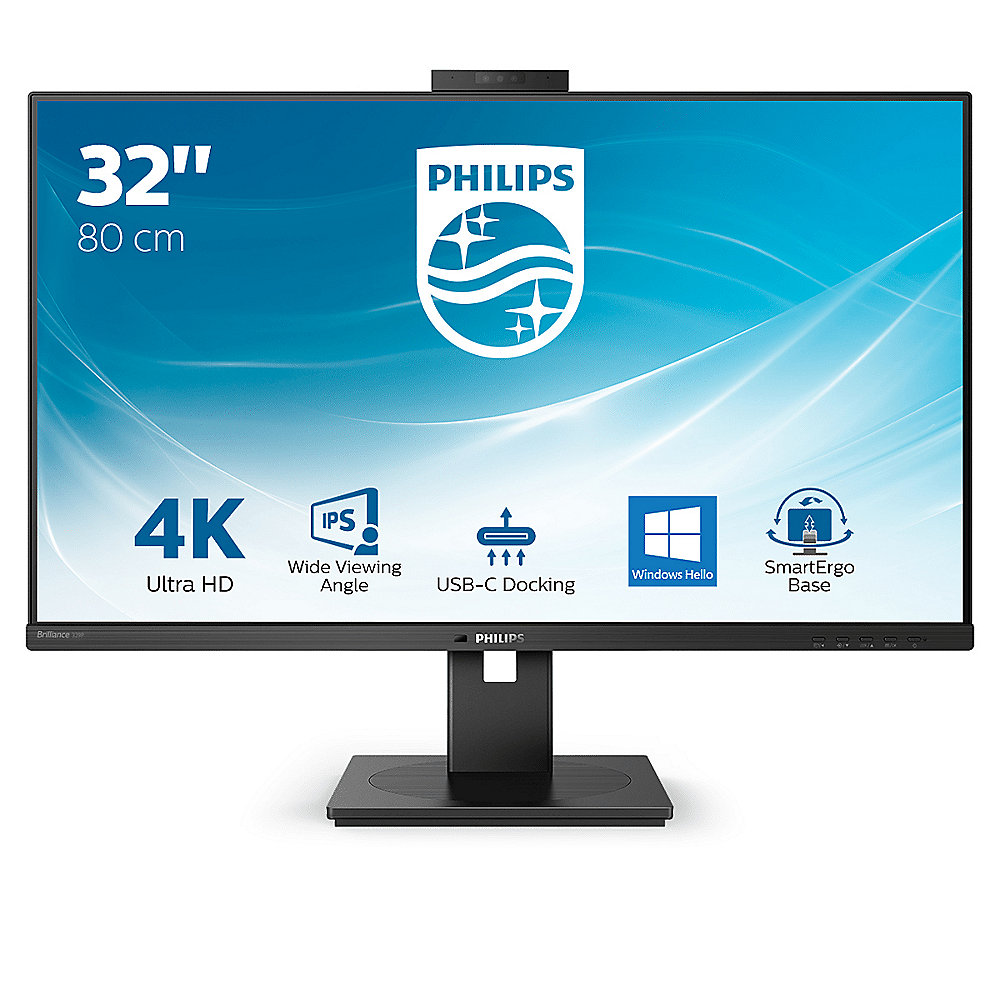 Philips 329P1H 80cm (31,5") 4K UHD IPS Monitor 16:9 HDMI/DP/USB-C Webcam HV