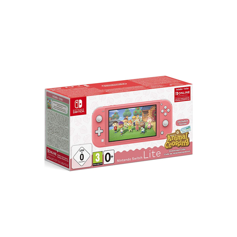 Nintendo  Switch Lite Konsole koralle + Animal Crossing + 3 Monate Mitgliedschaft | 00045496453282