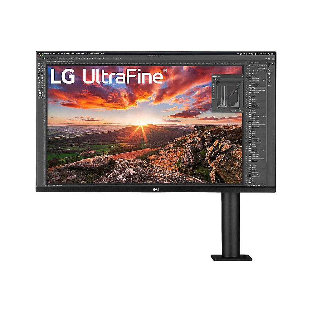 LG UltraFine 32UN880-B 80cm (31,5") 4K Profi-IPS Monitor HDMI/DP/USB-C Pivot HV