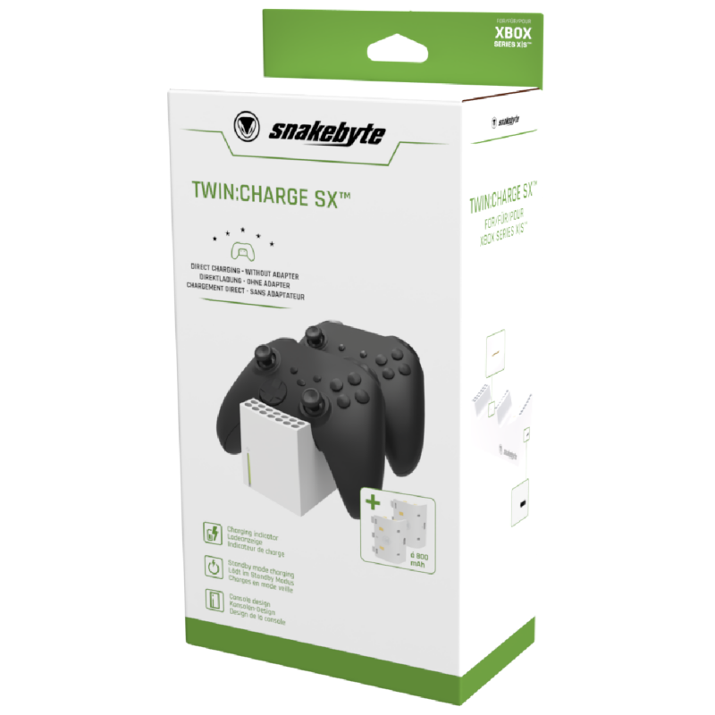 snakebyte distribution GmbH Snakebyte Xbox Ladestation TWIN:CHARGE SX (Series X|S) weiß | 04039621916359