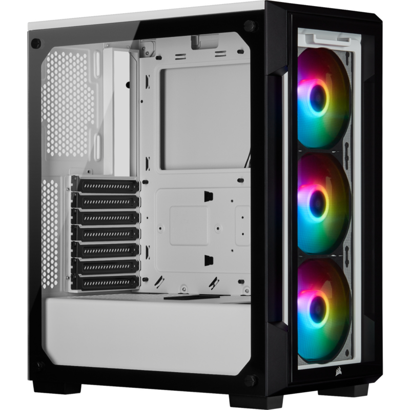 Corsair  iCUE 220T RGB Midi Tower Smart Gehäuse mit gehärtetem Glas Weiß | 00840006618607