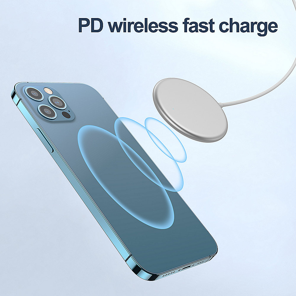 4smarts Wireless Charger UltiMAG 15W USB-C Kabel 1,2m weiß