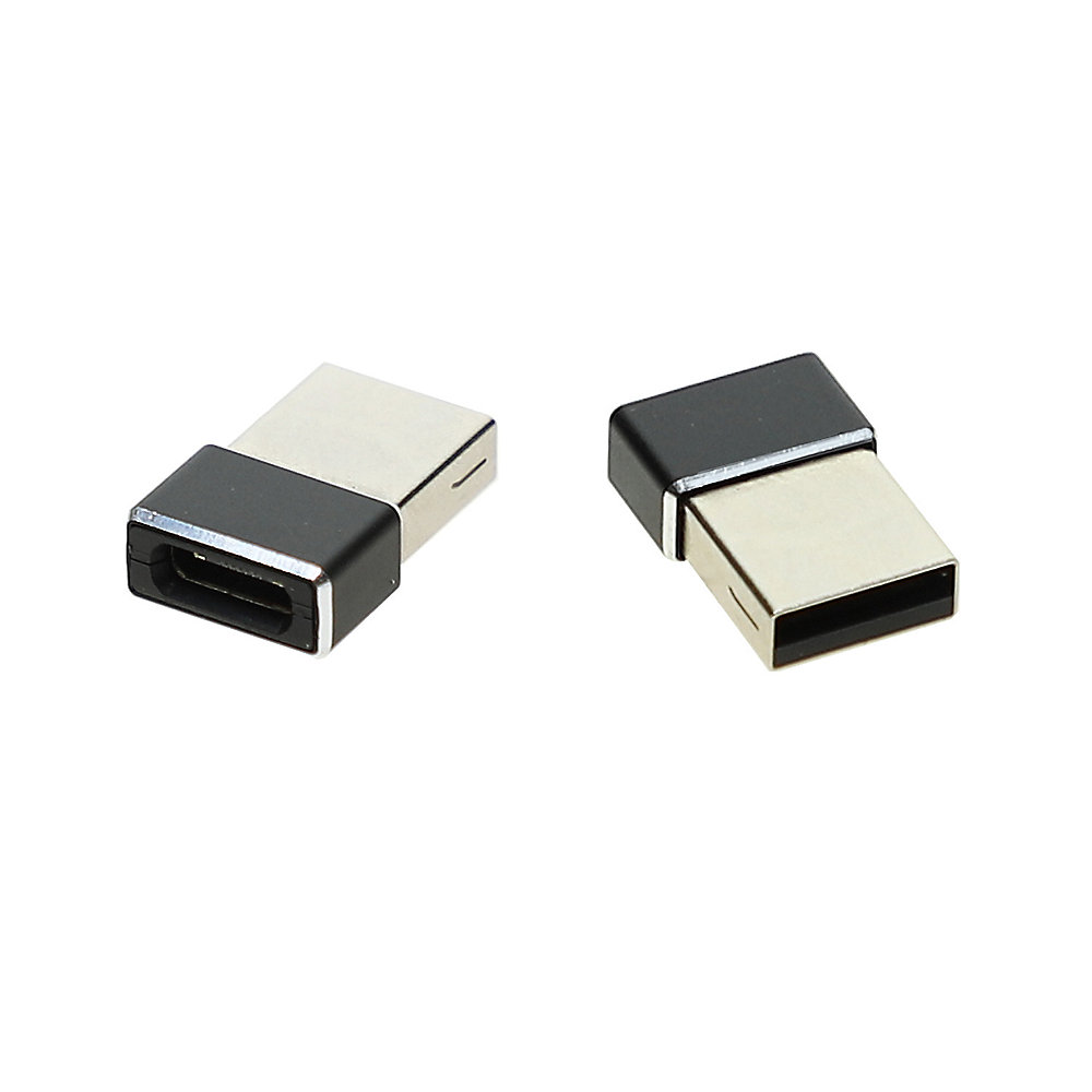 4smarts Passiver Adapter USB-A auf USB-C 2er Set schwarz