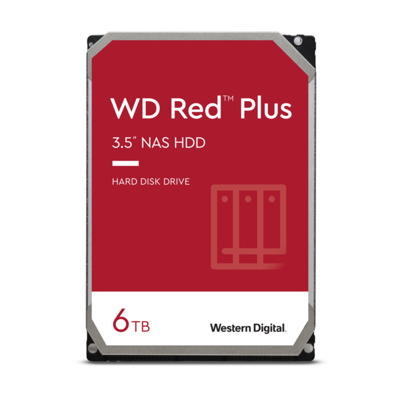 Western Digital WD Red Plus WD60EFZX – 6 TB 5640 rpm 128 MB 3,5 Zoll SATA 6 Gbit/s | 08592978312664