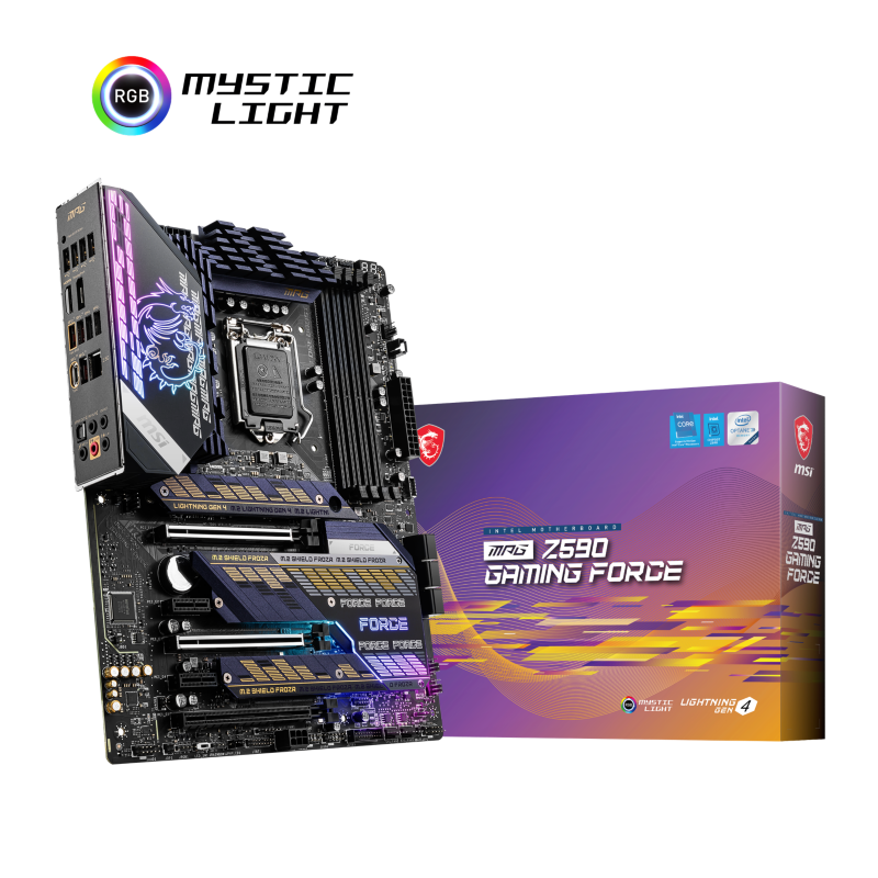 MSI  MPG Z590 GAMING FORCE ATX Mainboard Sockel 1200 M.2/LAN/HDMI/DP/USB3.2 | 04719072800512