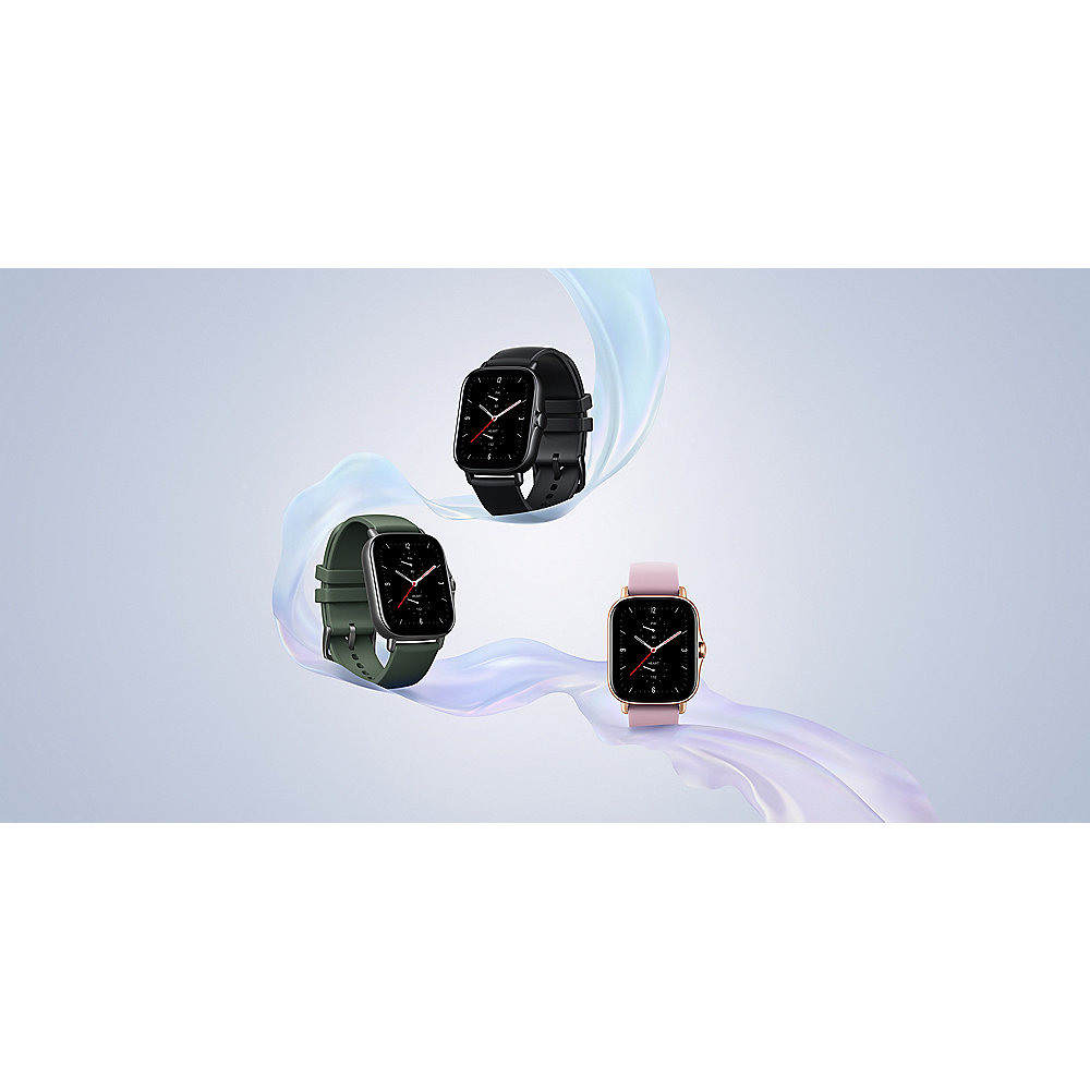 Amazfit GTS 2e Smartwatch GPS HR-Sensor Alu-Gehäuse, schwarz, Amoled-Display