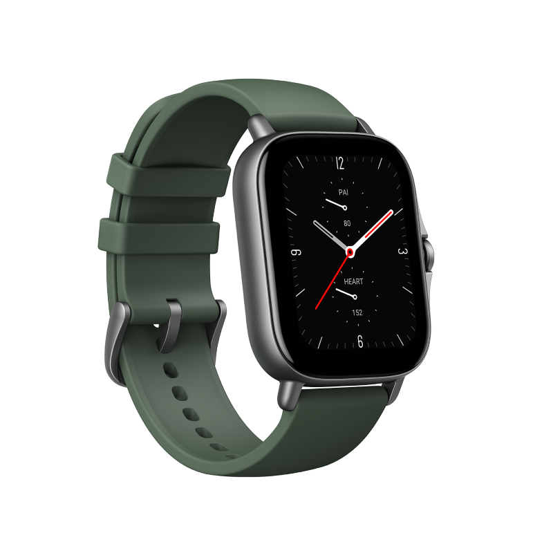 Amazfit  GTS 2e Smartwatch GPS HR-Sensor Alu-Gehäuse, grün, Amoled-Display | 06972596102953