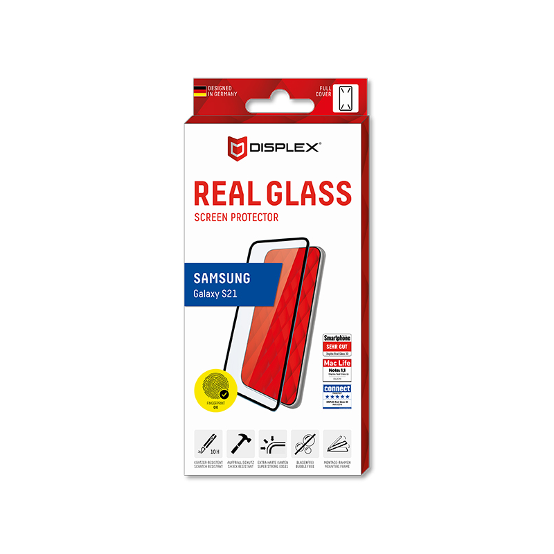 Displex  Displayschutz Real Glass 3D für Samsung Galaxy S21 schwarz | 04028778111717