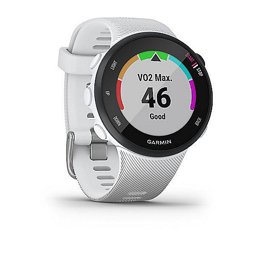 Garmin Forerunner 45 s GPS-Sportuhr schwarz/weiß HR-Sensor Smartwatch-Funktionen