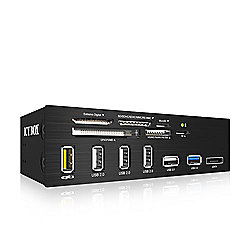 RaidSonic Icy Box IB-867 5,25&quot; USB 3.0 Multikartenleser mit USB Ladeport schw.
