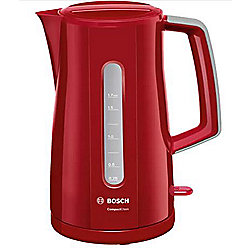 Bosch TWK3A014 Wasserkocher, CompactClass, kabellos 1,7 l, 2.400W, rot