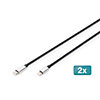DIGITUS Daten-/Ladekabel, Lightning-USB-C™, MFI, 1m, 2er-Pack