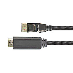 PYTHON DisplayPort 1.4/HDMI Kabel 1m 4K UHD@60Hz vergoldet OFC St./St. schwarz