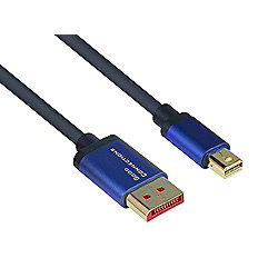 Good Connections DP/MiniDP 1.4 Anschlusskabel 8K UHD-2 / 4K UHD Alu blau 1m