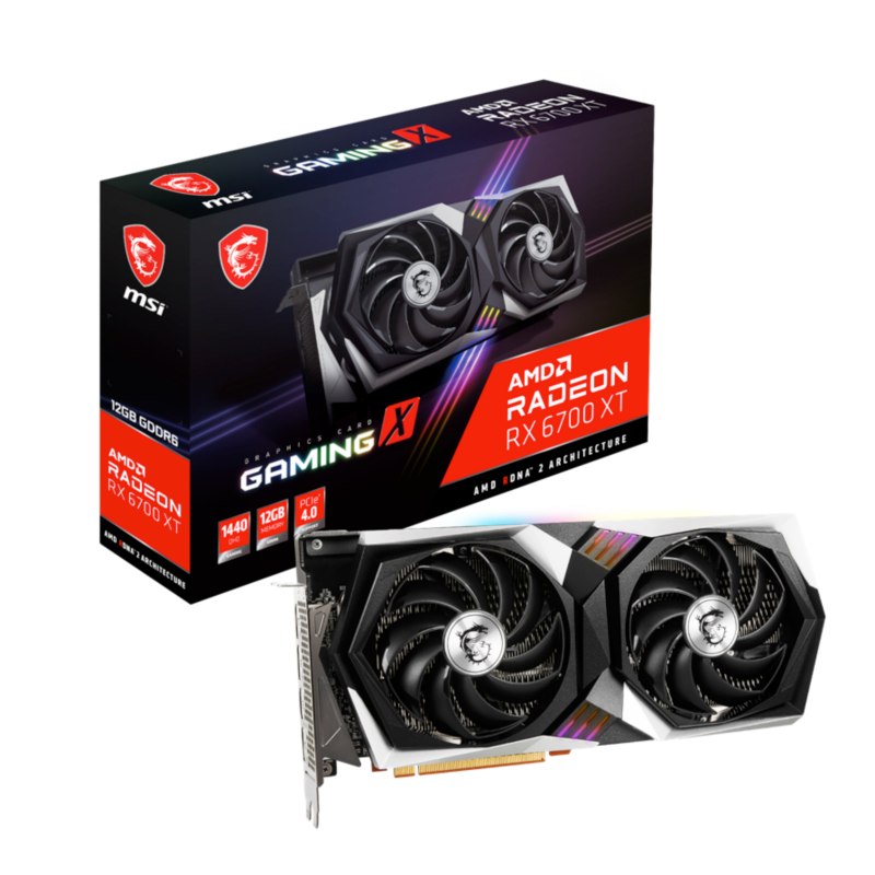 MSI  AMD Radeon RX 6700 XT Gaming X 12G 12GB Grafikkarte GDDR6 HDMI/3x DP | 04719072806637