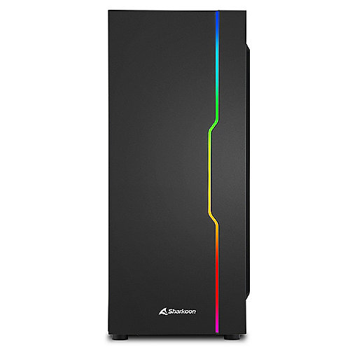 Sharkoon RGB Slider Midi-Tower ATX Gaming Gehäuse RGB LED, Seitenfenster Schwarz