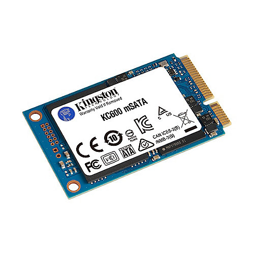 Kingston KC600 mSATA SSD 512 GB 3D TLC SATA600 4,85mm