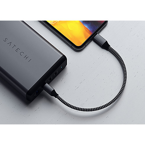 Satechi USB-A auf Lightning Kabel 25 cm space grey