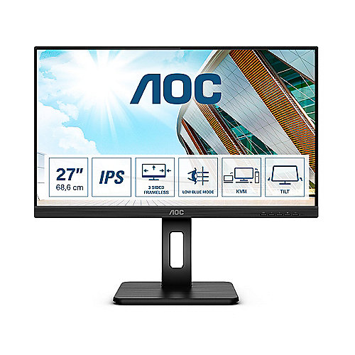 AOC 27P2C 68,6cm (27") Full HD 16:9 IPS Office Monitor HDMI/DP/USB-C Pivot HV