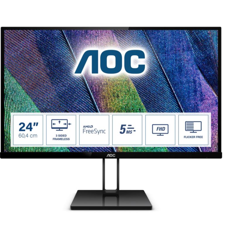 Aoc 24v2q 64 7cm 23 8 Design Monitor 16 9 Hdmi Dp 5ms Freesync 250cd M Cyberport