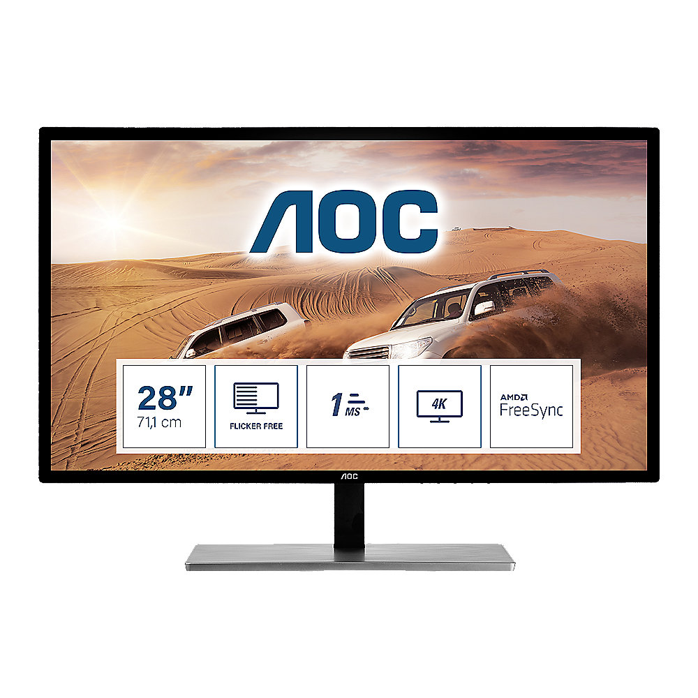 AOC U2879Vf 71,1cm (28") 16:9 VGA/DVI/HDMI/DP 1ms 80.000.000:1 LED