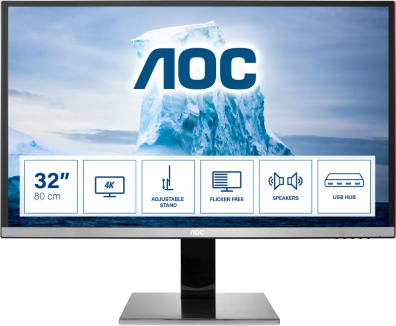 Aoc U3277pwqu 80cm 31 5 4k Monitor 16 9 Vga Dvi Hdmi Dp Pivot Hv Cyberport