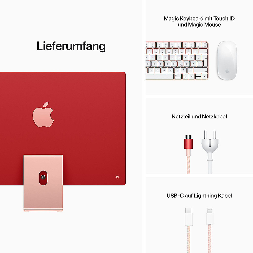 Apple iMac 24" Retina 4,5K 2021 M1/8/256GB 8C GPU Rosé MGPM3D/A