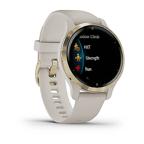 Garmin Venu 2S GPS-Multisportuhr beige/hellgold Smartwatch