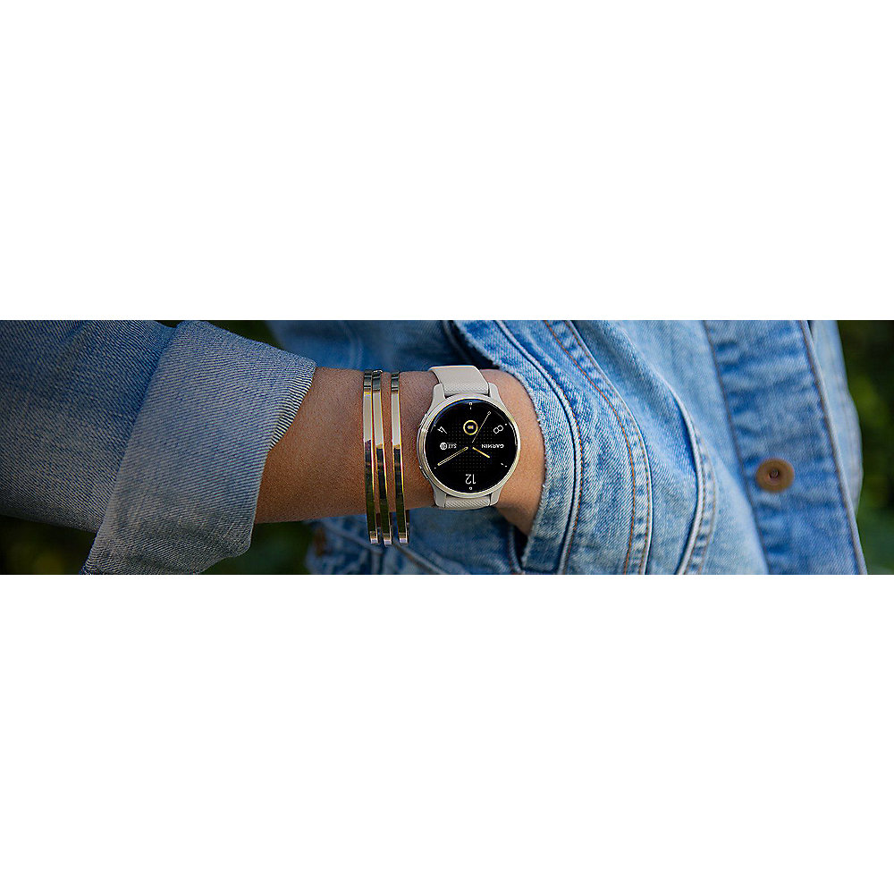 Garmin Venu 2S GPS-Multisportuhr Weiss/Rosegold Smartwatch