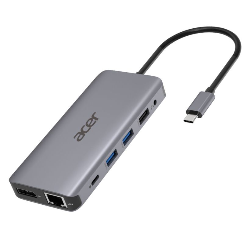 Acer 12in1 Mini Dock (USB TypeC zu 2x USB 3.2, 2x HDMI, 1x VGA, 1x